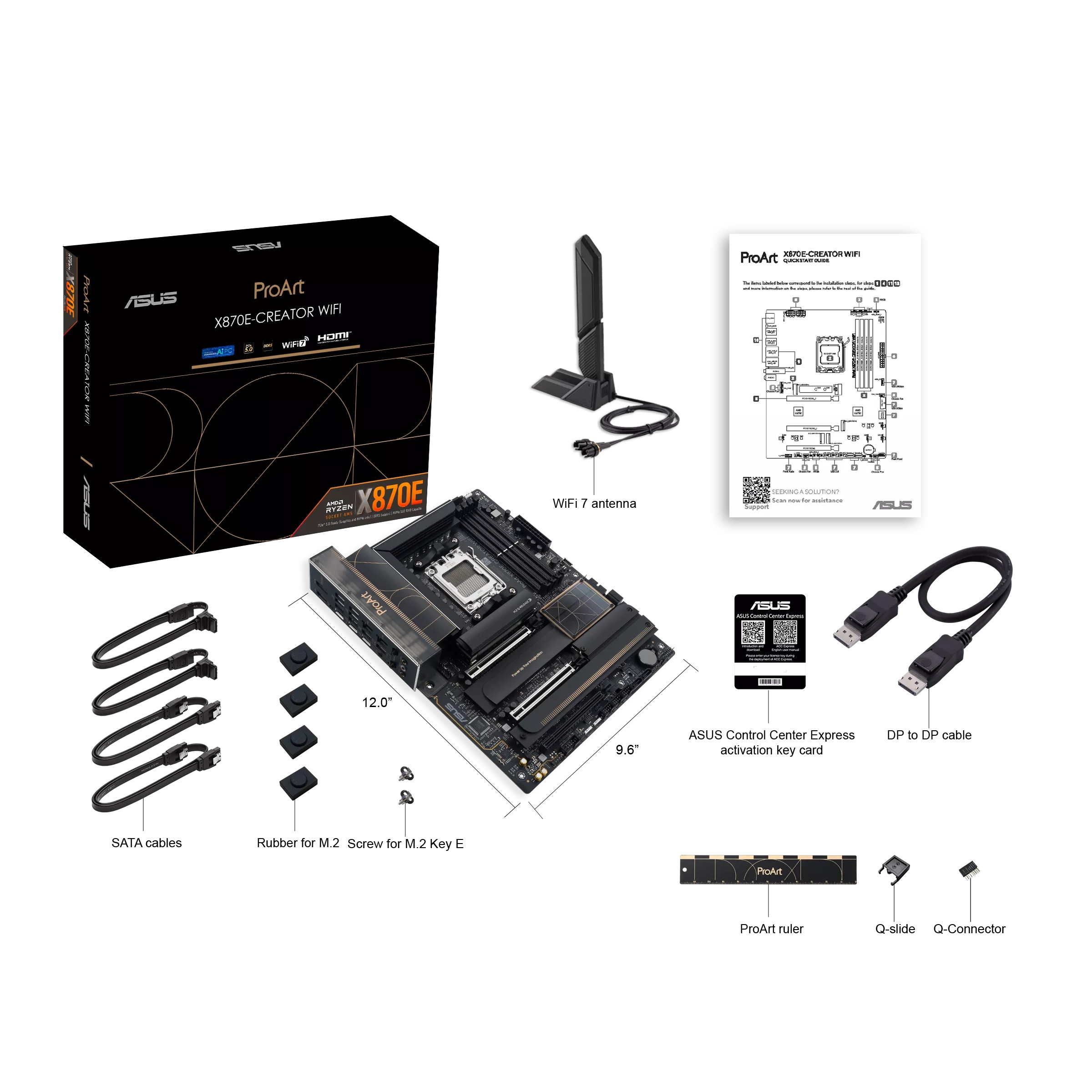 ASUS PROART X870E CREATOR WIFI-7 DDR5 HDMI DP PCIE 5.0 AM5 ATX