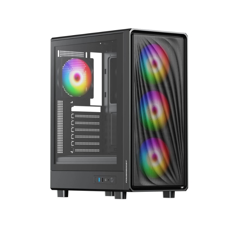 POWERBOOST 650W 80+ BRONZE PBA5065B-650W Gaming Mid-Tower PC Kasası ikinci görünüm