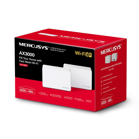 TP-LINK MERCUSYS HALO H80X AX3000 EV Ofis Tipi Mesh Router 2-li paket