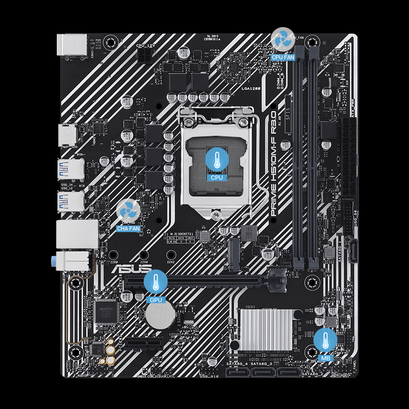 ASUS PRIME H510M-F R3.0 CSM DDR4 HDMI PCIE 3.0 1200p v2