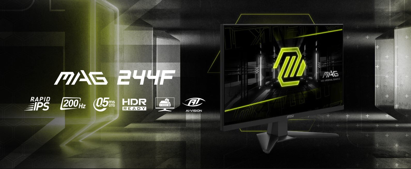 MSI 23.8" IPS MAG 244F 0.5MS 144Hz HDMI Gaming Monitör