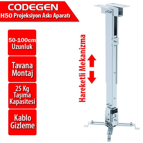 CODEGEN H50 50-100cm Projeksiyon Askı Aparatı ikinci görünüm