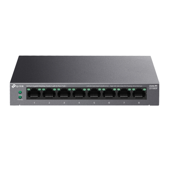 TP-LINK 8port PoE 62w Gigabit Yönetilemez Switch LS108GP ikinci görünüm