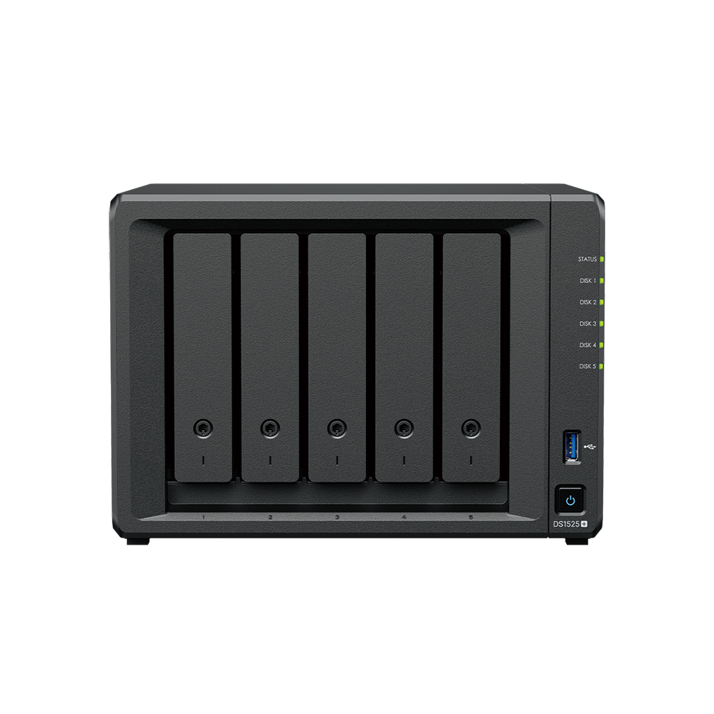 SYNOLOGY 5diskli Ryzen V1500B 8GB RAM-2.5Gbe Nas Server DS1525 PLUS ikinci görünüm