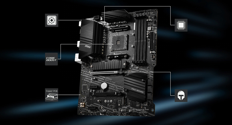 MSI B550-A PRO DDR4 HDMI DP PCIE 4.0 AM4 ATX