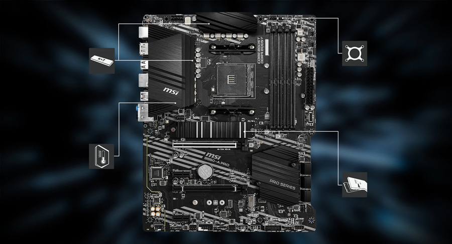 MSI B550-A PRO DDR4 HDMI DP PCIE 4.0 AM4 ATX