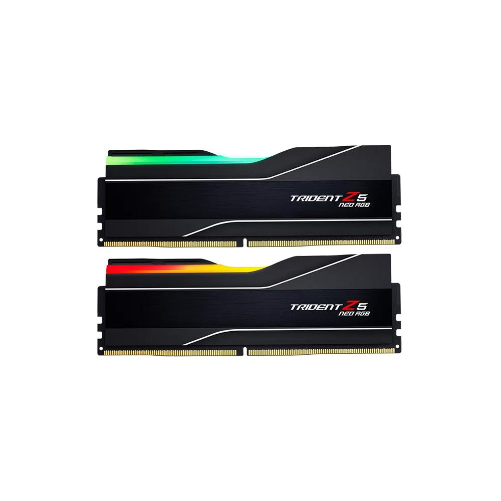 GSKILL 64GB (2X 32GB) DDR5 6000MHZ CL32 DUAL KIT RGB PC RAM TRIDENT Z5 NEO F5-6000J3238G32GX2-TZ5NR ikinci görünüm
