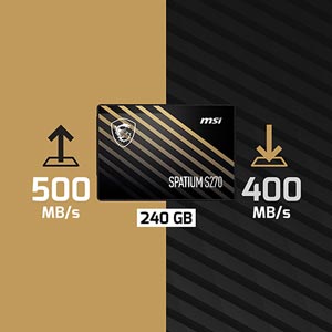 MSI 240GB SPATIUM S270 500- 400MB/s SSD SATA-3 Disk