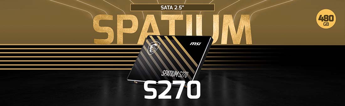 MSI 480GB SPATIUM S270 500- 450MB/s SSD SATA-3 Disk
