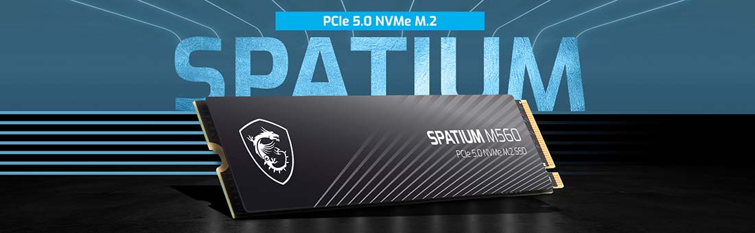 MSI 1TB SPATIUM M560 10200- 8400MB/s M2 NVME GEN5 Disk