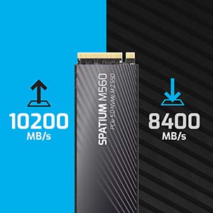 MSI 1TB SPATIUM M560 10200- 8400MB/s M2 NVME GEN5 Disk