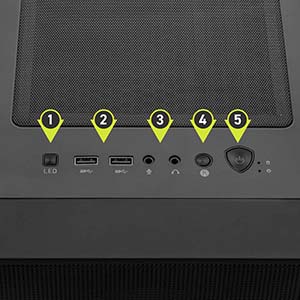 MSI 750W 80+ BRONZE MAG FORCE 121A B75 Gaming Mid-Tower PC Kasası