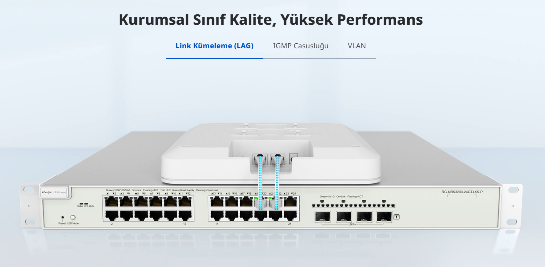 RUIJIE 48port RG-NBS3200-48GT4XS GIGABIT 4X-10GbE SFP Yönetilebilir Switch