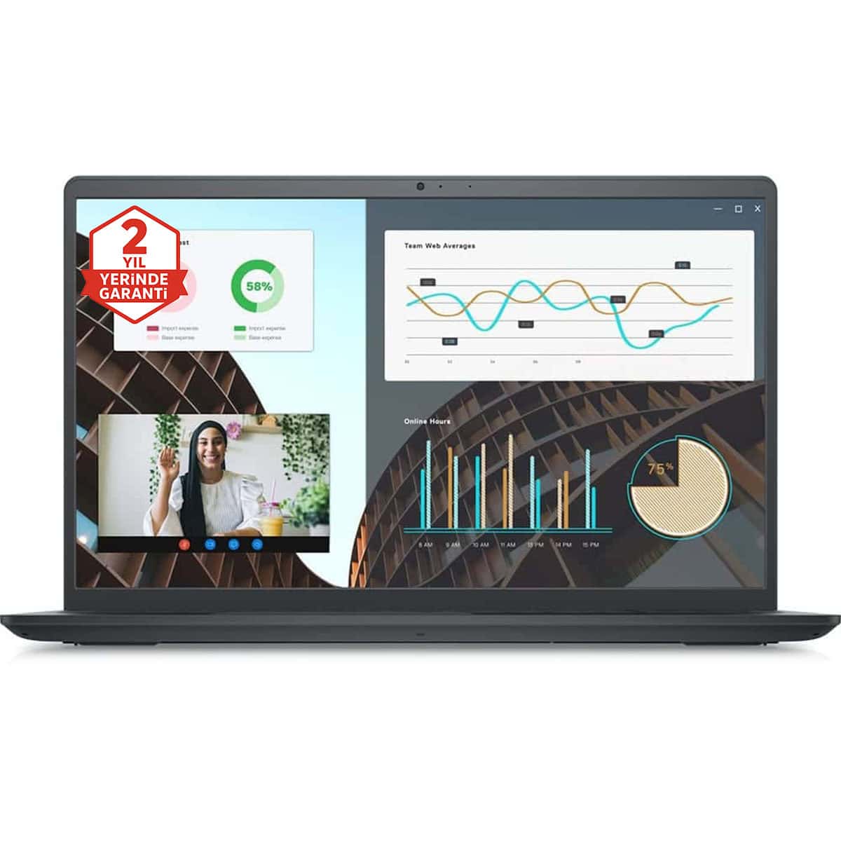 DELL 15.6" CORE i5 1334U 8GB- 512GB M2 NVME- O/B UHD FDOS / VOSTRO 3530 N3409PVNB3530U ikinci görünüm