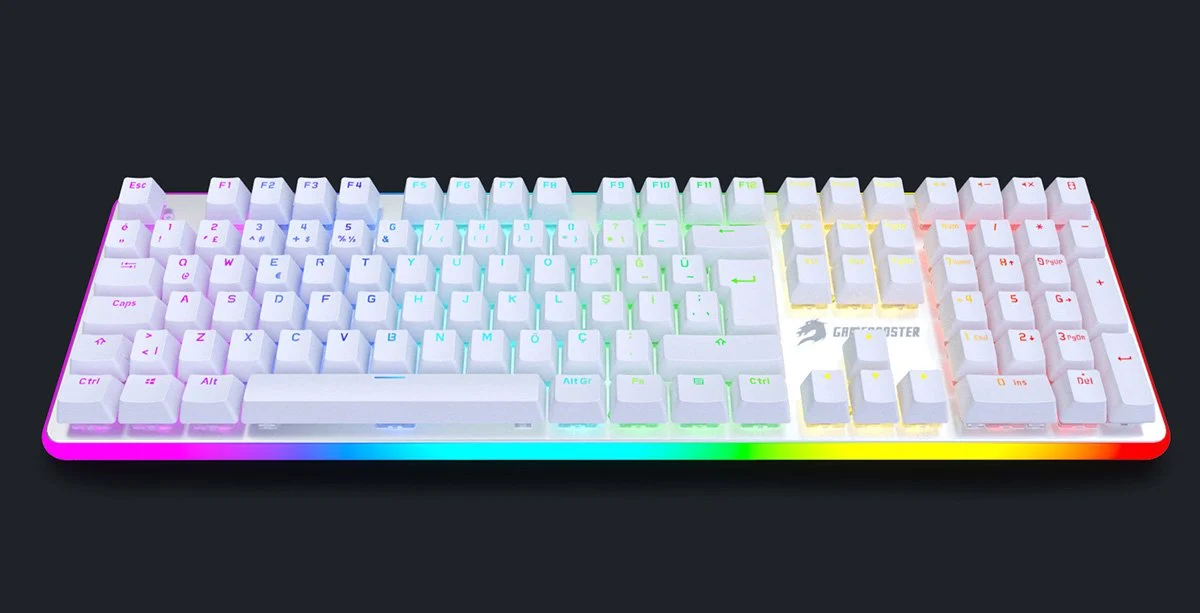 GAMEBOOSTER G918 Kablolu Q Trk Beyaz Gaming Klavye
