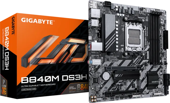 GIGABYTE B840M-DS3H DDR5 HDMI-DP PCIE 4.0 AM5 mATX ikinci görünüm