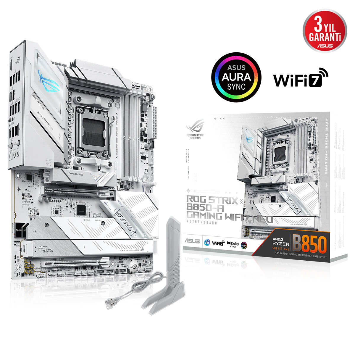 ASUS ROG STRIX B850-A GAMING WIFI7 NEO A DDR5 HDMI-DP PCIE 5.0 AM5 ATX ikinci görünüm