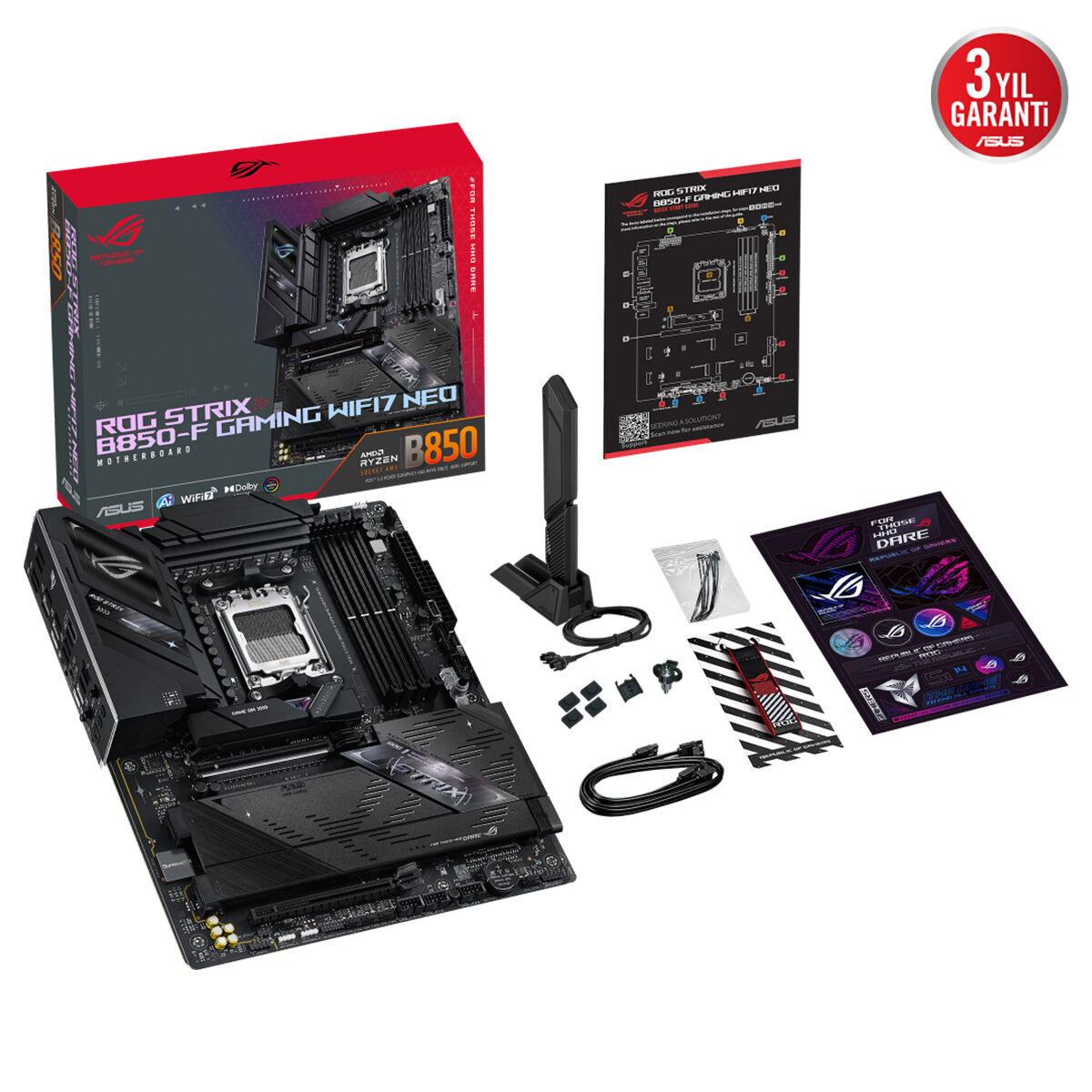 ASUS ROG STRIX B850-F GAMING WIFI7 NEO DDR5 HDMI PCIE 5.0 AM5 ATX Kurumsal Anakart