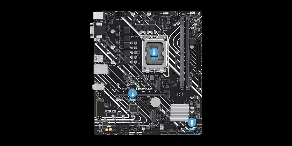 ASUS PRIME H610M-E-CSM DDR5 HDMI-DP PCIE 4.0 1700p mATX Kurumsal Anakart