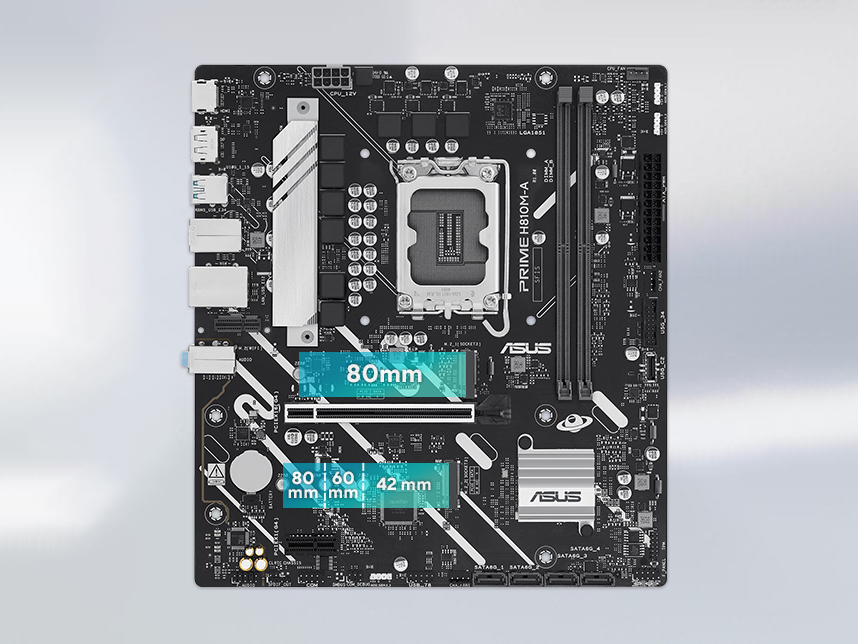 ASUS PRIME H810M-A-CSM DDR5 HDMI-DP PCIE 4.0 1851p mATX Kurumsal Anakart
