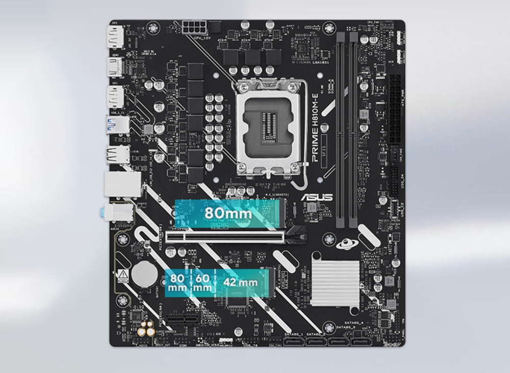 ASUS PRIME H810M-E-CSM DDR5 HDMI-DP PCIE 4.0 1851p mATX Kurumsal Anakart