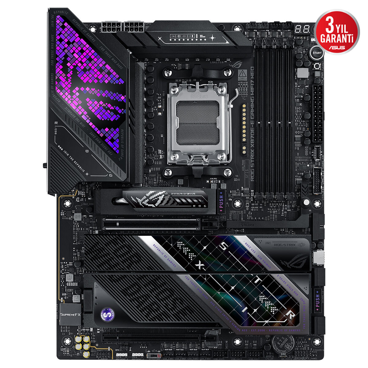 ASUS ROG STRIX X870E-E GAMING WIFI7 NEO DDR5 HDMI PCIE 5.0 AM5 ATX Anakart