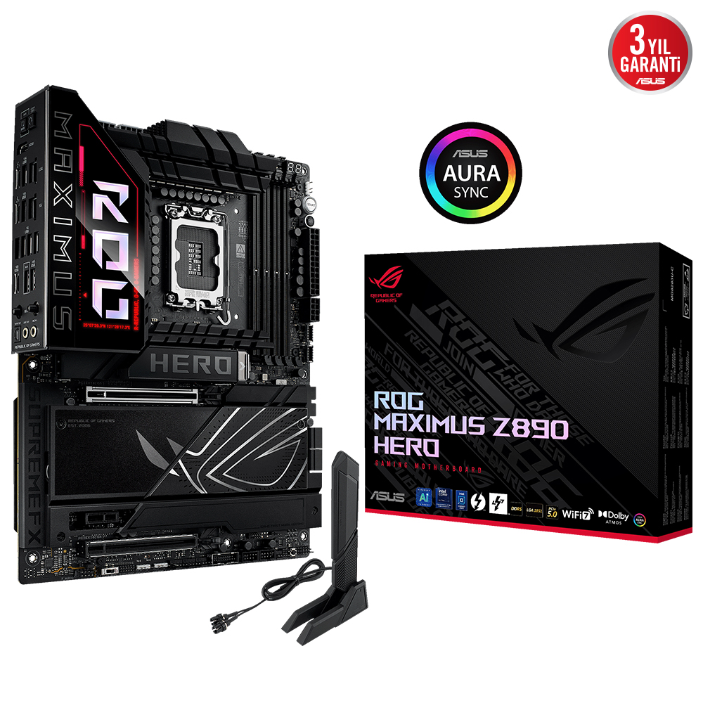 ASUS ROG MAXIMUS Z890 HERO DDR5 HDMI-DP TYPEC PCIE 5.0 1851p ATX ikinci görünüm
