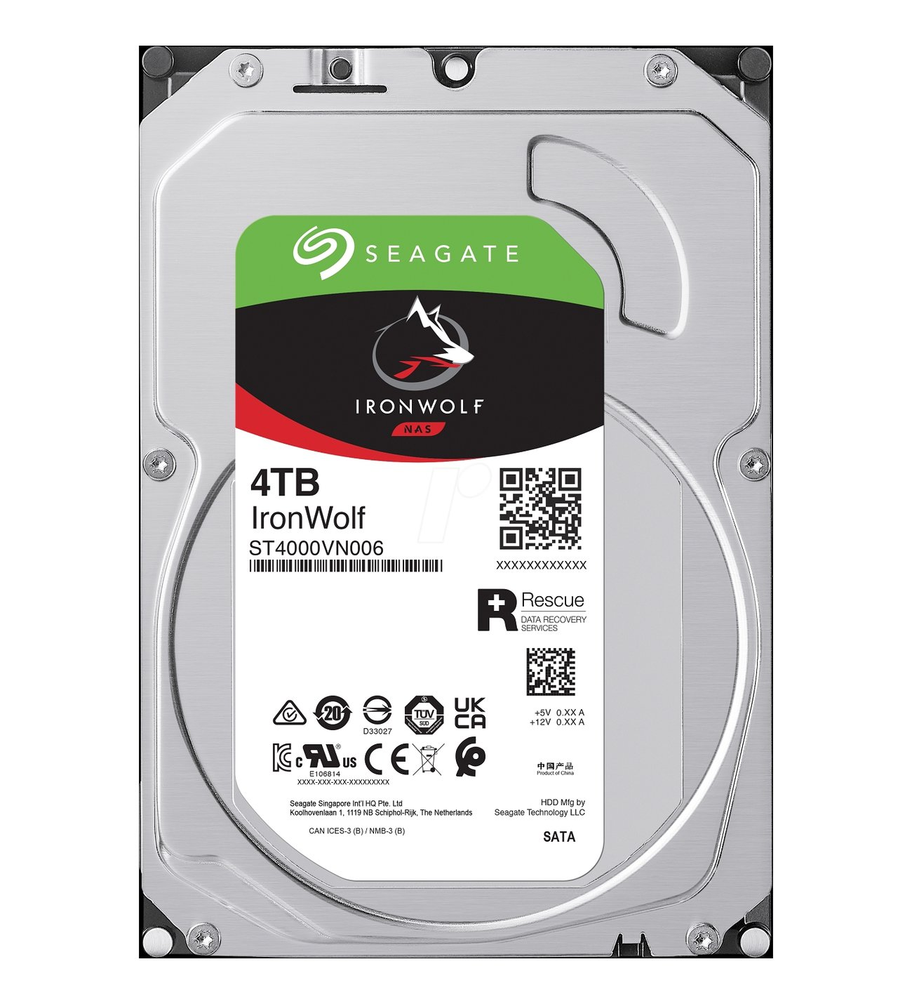 SEAGATE 4TB 3.5" IRONWOLF ST4000VN006 5400RPM 256MB SATA-3 Nas Diski ikinci görünüm