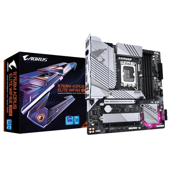 GIGABYTE B760M AORUS ELITE WIFI6E GEN5 DDR5 HDMI-DP TYPEC PCIE 4.0 1851p mATX ikinci görünüm