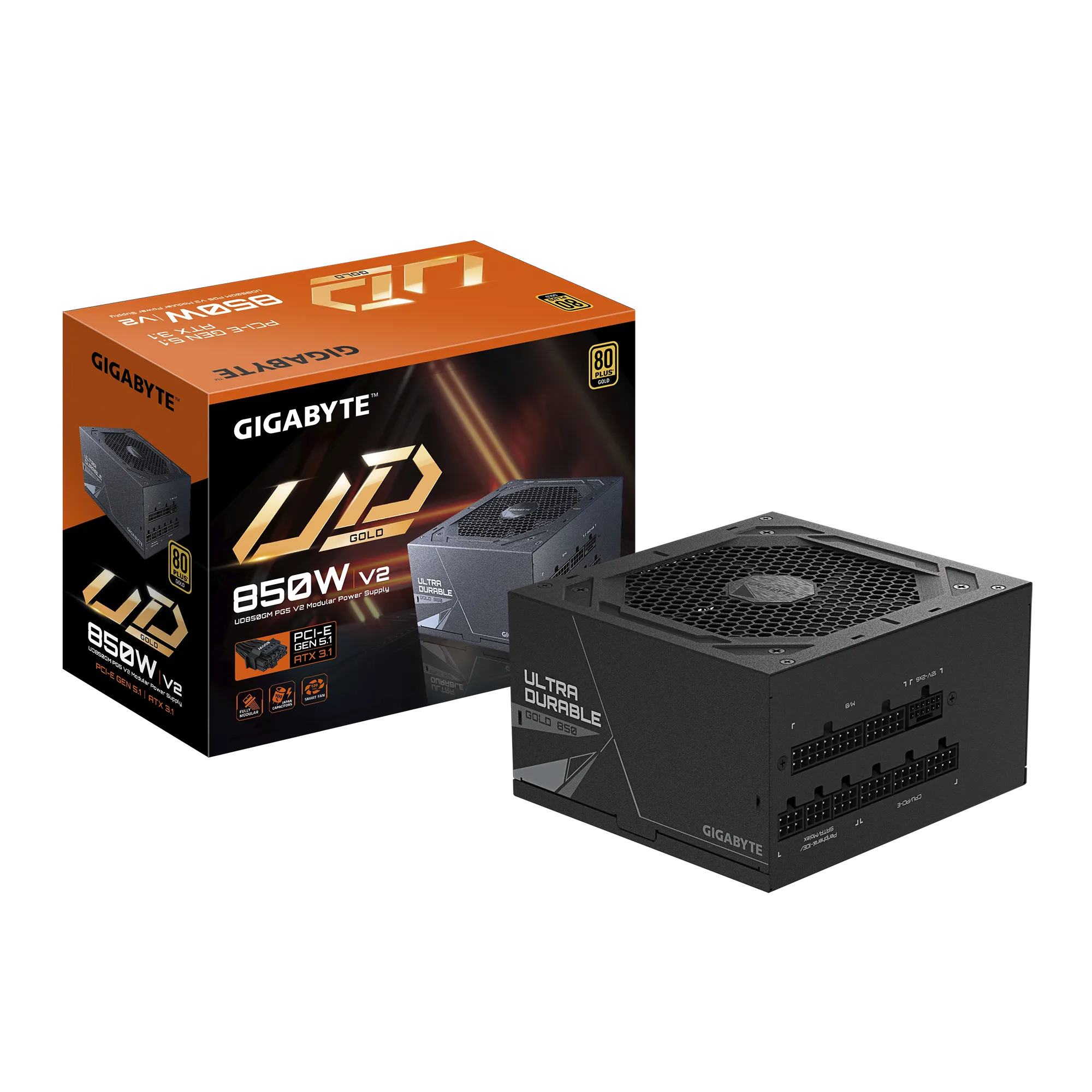 GIGABYTE 850W 80+ Gold UD850GM Tam Modüler Power Supply