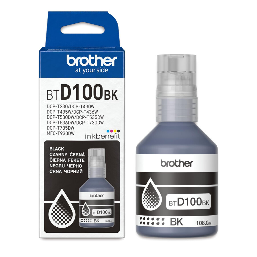 BROTHER BTD60BK BTD100BK 7.500 Sayfa Sıvı Siyah Mürekkep Kartuşu / Şişesi ikinci görünüm