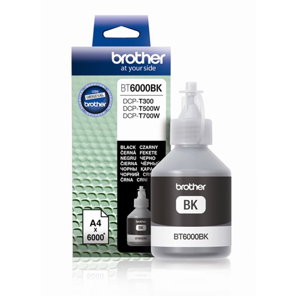 BROTHER BT6000BK 6.000 Sayfa Sıvı Siyah Mürekkep Kartuşu / Şişesi ikinci görünüm