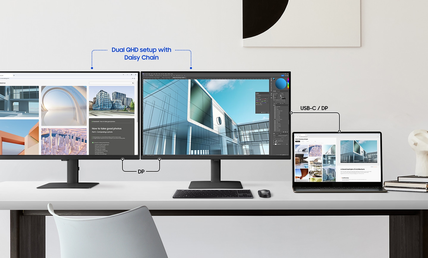 SAMSUNG 31.5" IPS VIEWFINITY S6 S60UD LS32D600UAUXUF 5ms 100Hz HDMI-DP TypeC Kurumsal Pivot Monitör 2560x1440
