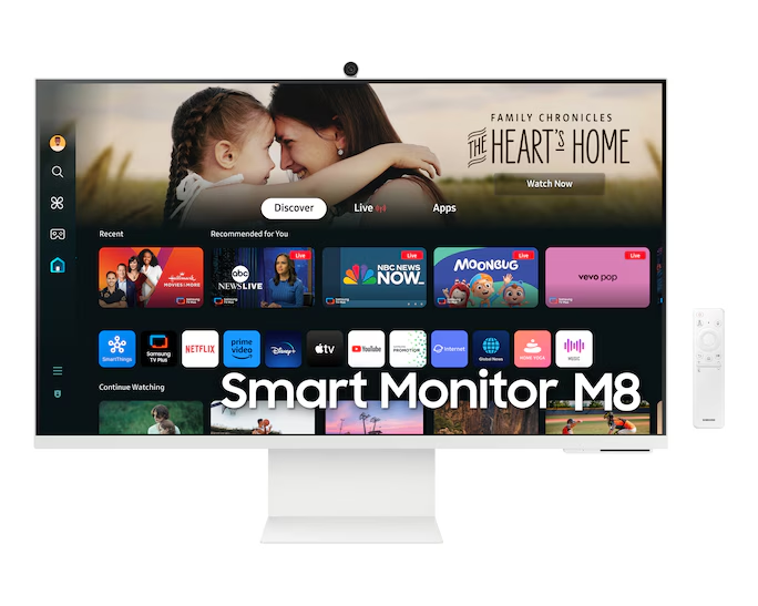 SAMSUNG 31.5" VA M8 M80D LS32DM801UUXUF 4ms 60Hz HDMI-TypeC Kablosuz Multimedya Monitör 3840x2160