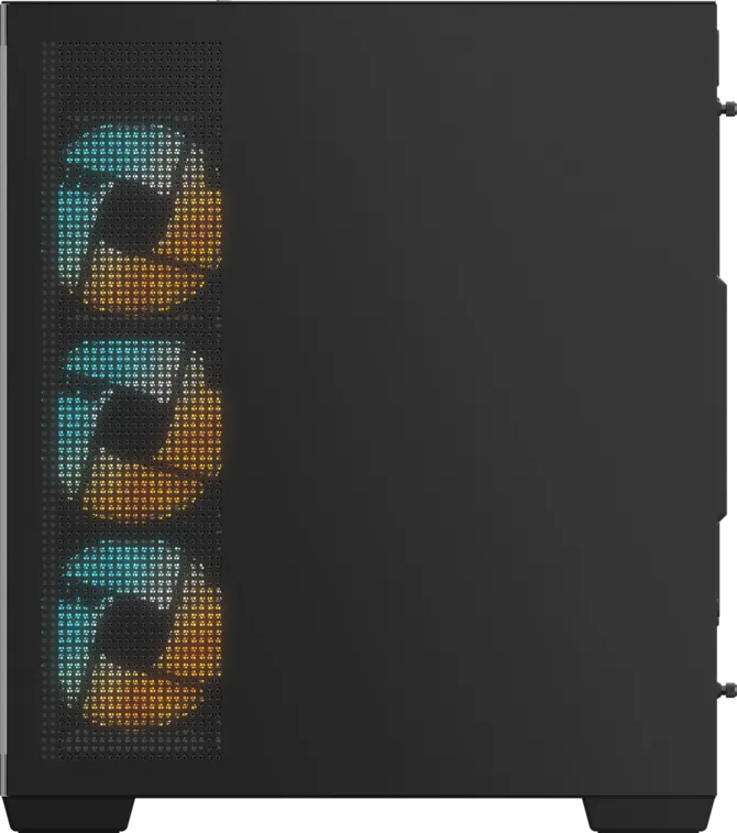 GIGABYTE C500 Panoramic Stealth Ön ve Yan Paneli Temperli Cam 4x ARGB Fanlı Gizli Konnektör Uyumlu Siyah Mid Tower Kasası ikinci görünüm