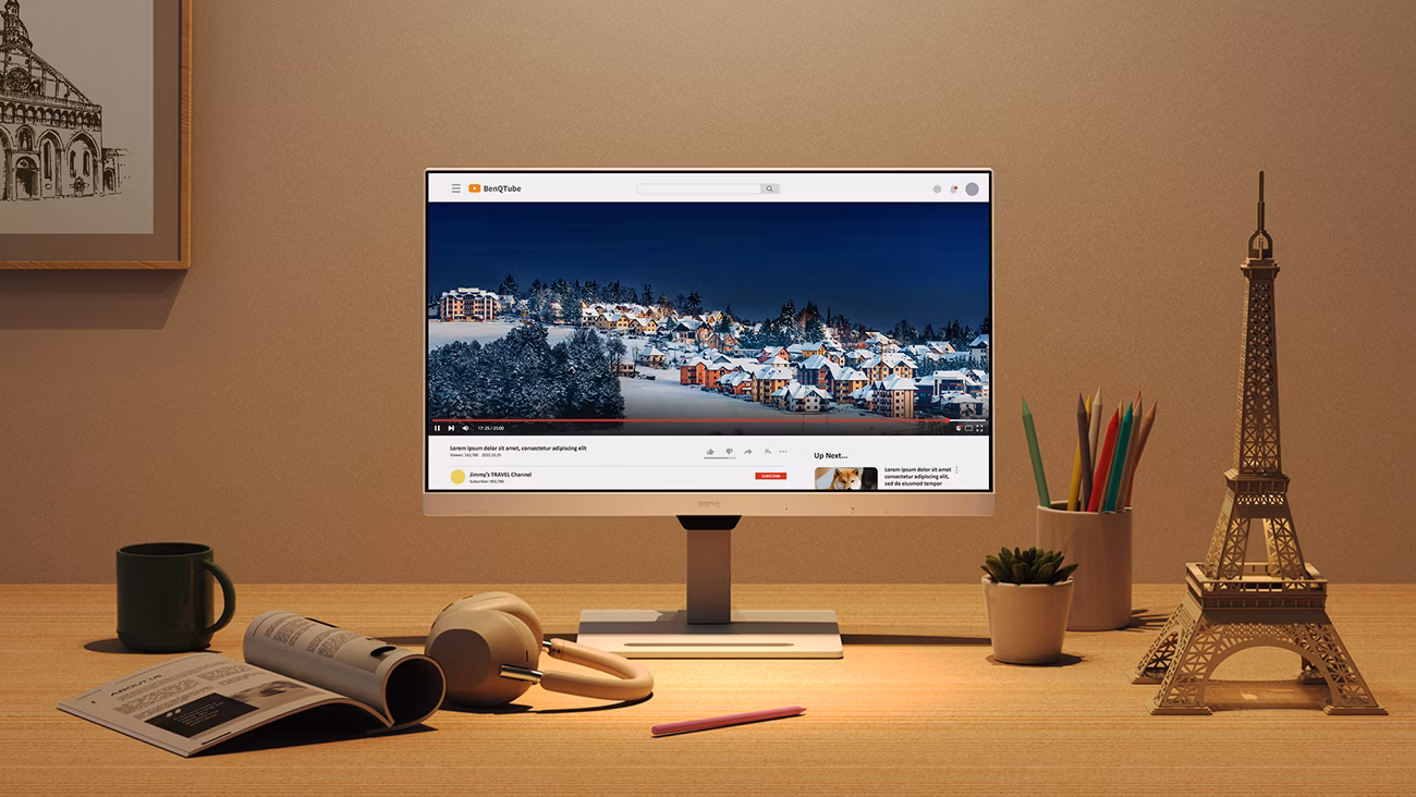 BENQ 27" IPS GW2790QT 5MS 75HZ HDMI-DP TYPEC Ev İş Monitörü Beyaz 1920x1080