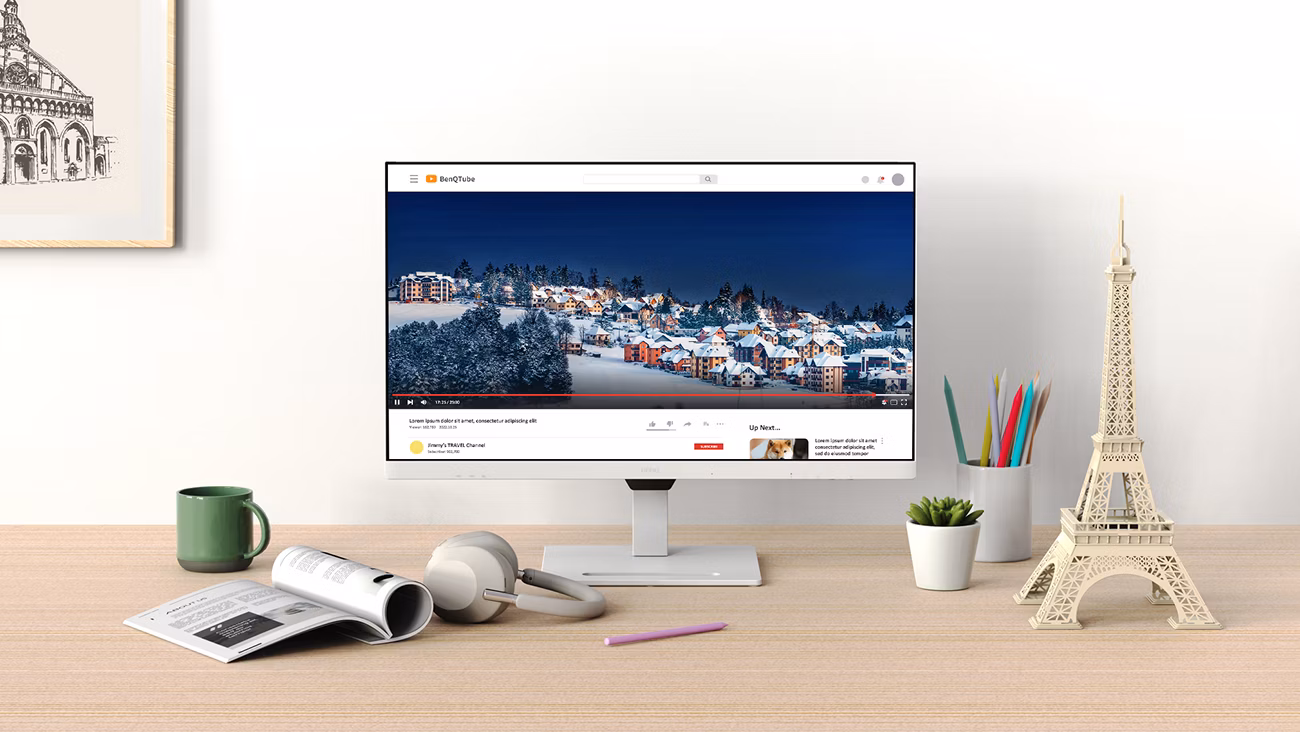 BENQ 31.5" IPS GW3290QT 5MS 75HZ HDMI-DP TYPEC Ergonomik Kurumsal Monitör 2560X1440 Beyaz