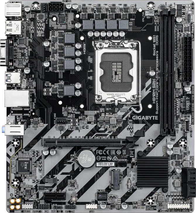 GIGABYTE H810M-S2H DDR5 HDMI-DP PCIE 4.0 1851p mATX