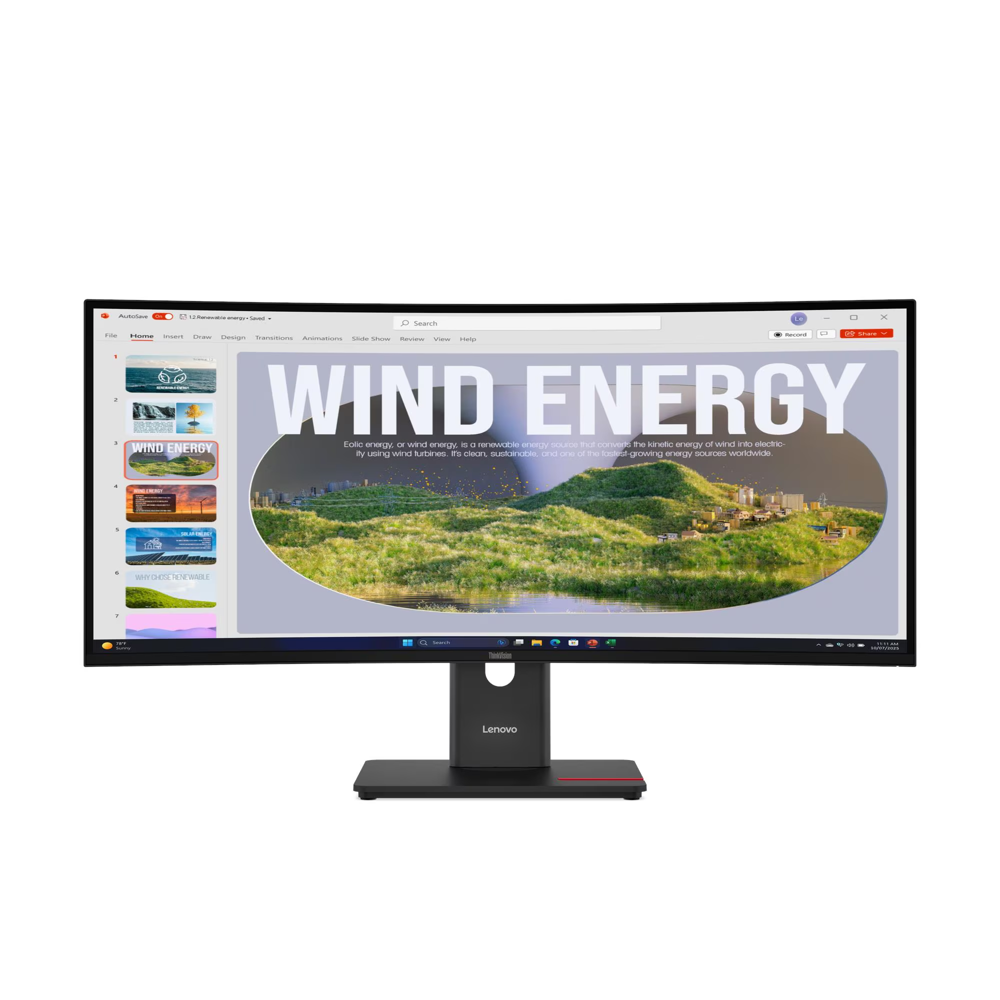 LENOVO 34" VA ThinkVision T34WD-40 64AEGAT1TK 4MS 120HZ HDMI-DP TYPEC Kavisli Monitör 3440x1440