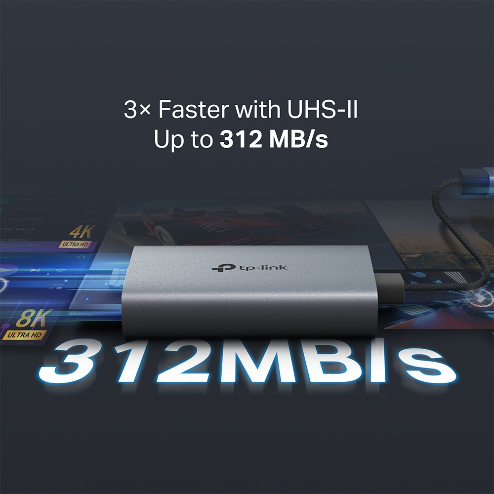 TP-LINK UA440C USB Type-C Çoklu Kart Okuyucu Adaptör
