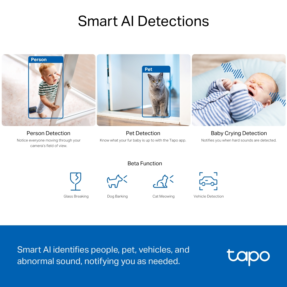 TP-LINK 3MP Tapo C230 WiFi Pan/Tilt Akıllı Güvenlik Kamerası