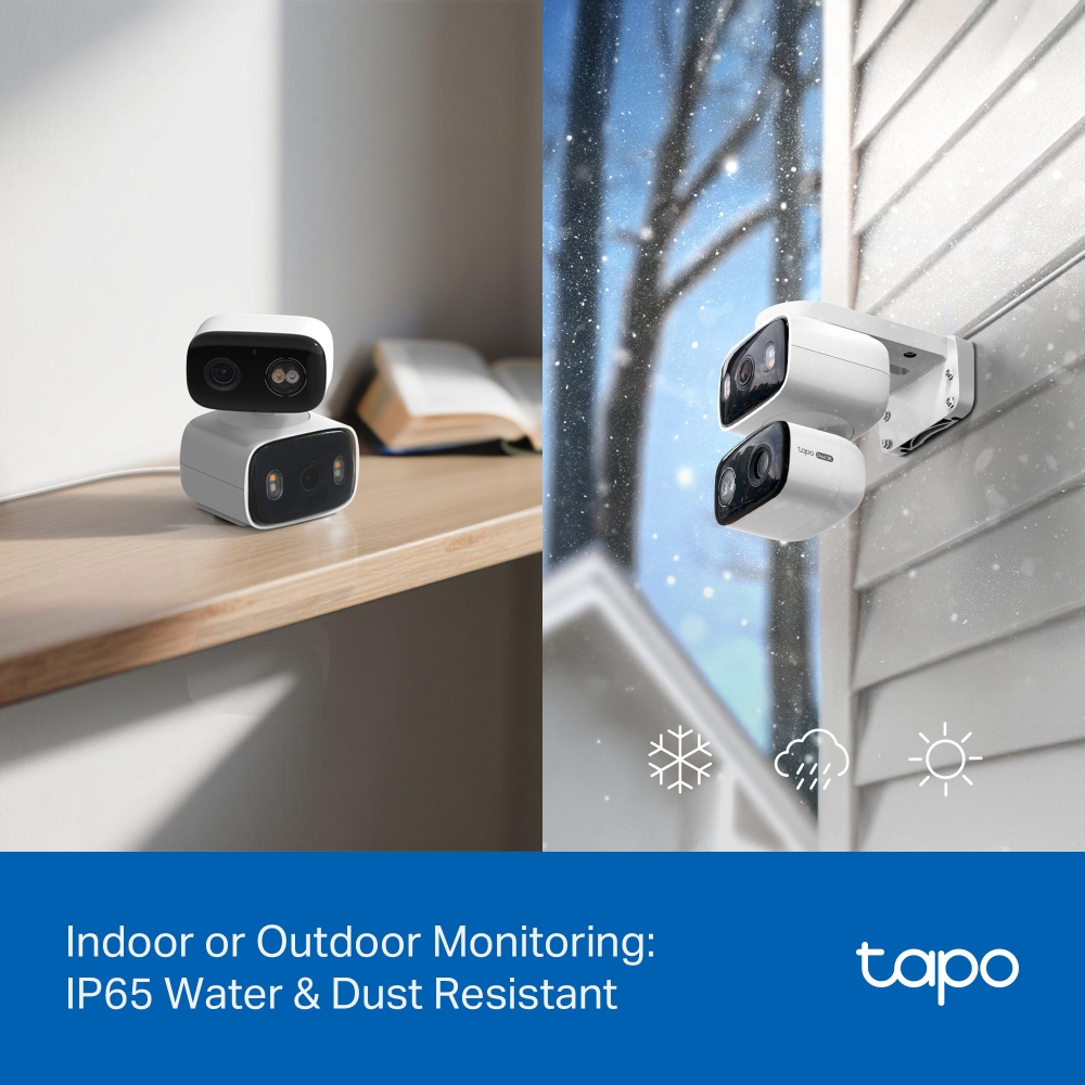 TP-LINK 3MP Tapo C246D Wifi Kablosuz Çift Lensli Pan/Tilt IP Güvenlik Kamerası