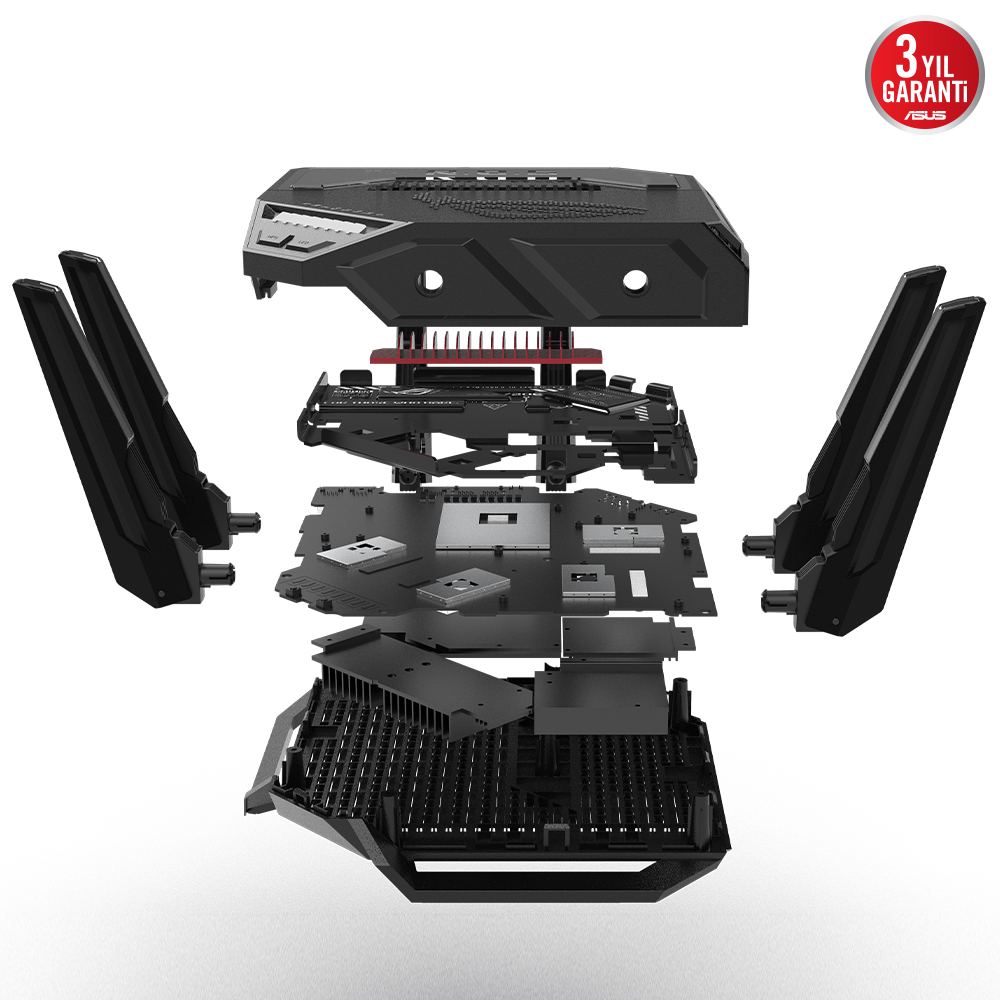 ASUS GT-BE98 WIFI7 BE25000 Üç Bant Gaming Router / 90IG08F0-MO9A0V ikinci görünüm