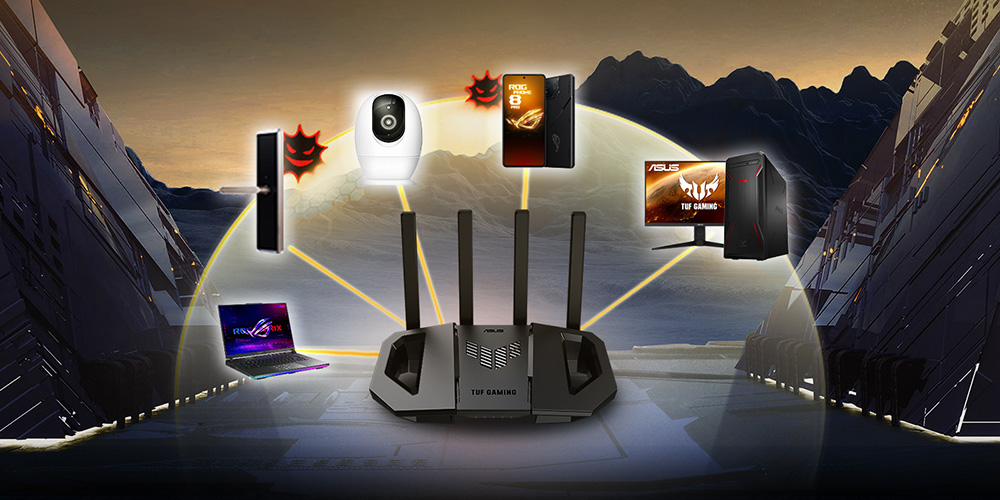 ASUS TUF GAMING WIFI7 BE3600 Gaming Router / 90IG0900-MO9C00
