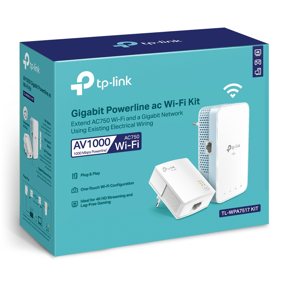 TP-LINK TL-WPA7517 KIT AV1000 Dual Band Powerline Adapter
