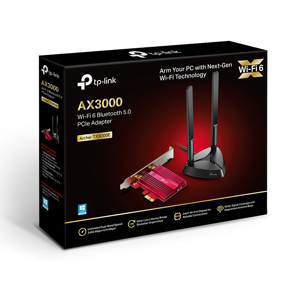 TP-LINK ARCHER TX3000E WIFI6 AX3000 Bluetooth 5.2 PCIe Kablosuz Ağ Adaptörü