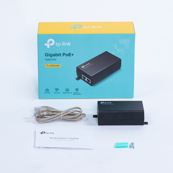 TP-LINK TL-POE160S GIGABIT 48VOLT 30WATT POE Adaptör