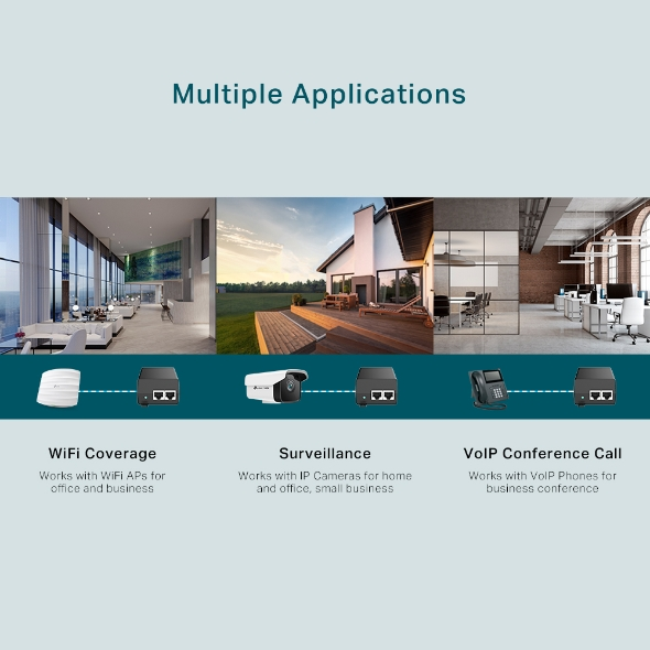 TP-LINK TL-POE160S GIGABIT 48VOLT 30WATT POE Adaptör