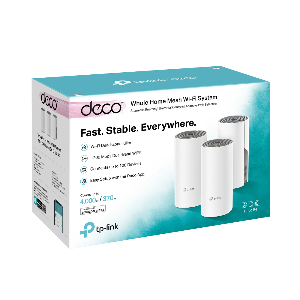 TP-LINK DECO E4-3P WIFI5 AC1200 Dual Band Mesh Router 3-lü set ikinci görünüm