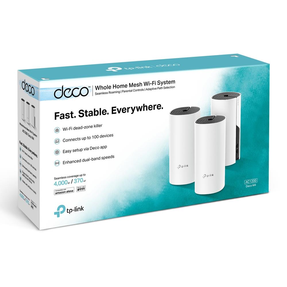 TP-LINK DECO M4-3 WIFI5 AC1200 Dual Bant Mesh Router 3'lü paket ikinci görünüm